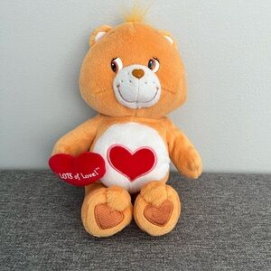 Care Bears Vintage 2004 Tenderheart Bear Valentine’s Day Orange White Red Heart